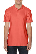 Load image into Gallery viewer, Gildan Softstyle Mens Short Sleeve Double Pique Polo Shirt (Bright Salmon)