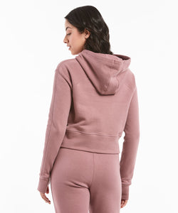 Luxe Fleece Cropped Hoodie | Women's Mauve