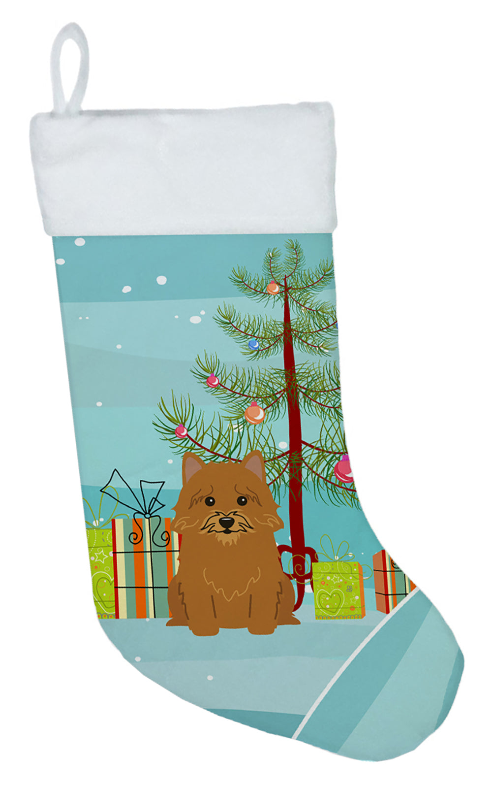 Merry Christmas Tree Norwich Terrier Christmas Stocking