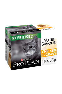 Purina Pro Plan Sterilised Nutri Savour Cat Food Pouches (Pack of 4) (May Vary) (One Size)