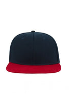 Load image into Gallery viewer, Snap Back Flat Visor 6 Panel Cap Pack Of 2 - Navy/Red