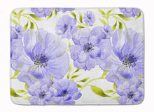 Load image into Gallery viewer, 19 in x 27 in Watercolor Blue Flowers Machine Washable Memory Foam Mat