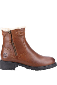 Womens/Ladies Gloucester Leather Ankle Boots - Brown
