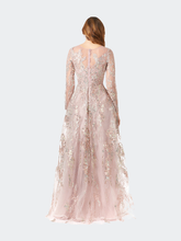 Load image into Gallery viewer, Beaded Long Sleeve Overskirt Dress