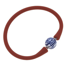 Load image into Gallery viewer, Bali Chinoiserie Bead Silicone Bracelet