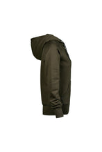 Load image into Gallery viewer, Tee Jays Womens/Ladies Full Zip Hooded Sweatshirt (Dark Olive)