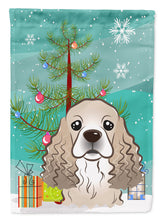 Load image into Gallery viewer, Christmas Tree And Cocker Spaniel Garden Flag 2-Sided 2-Ply