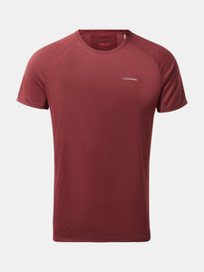 Craghoppers Mens NosiLife Short Sleeve Baselayer T-Shirt (Brick Red)
