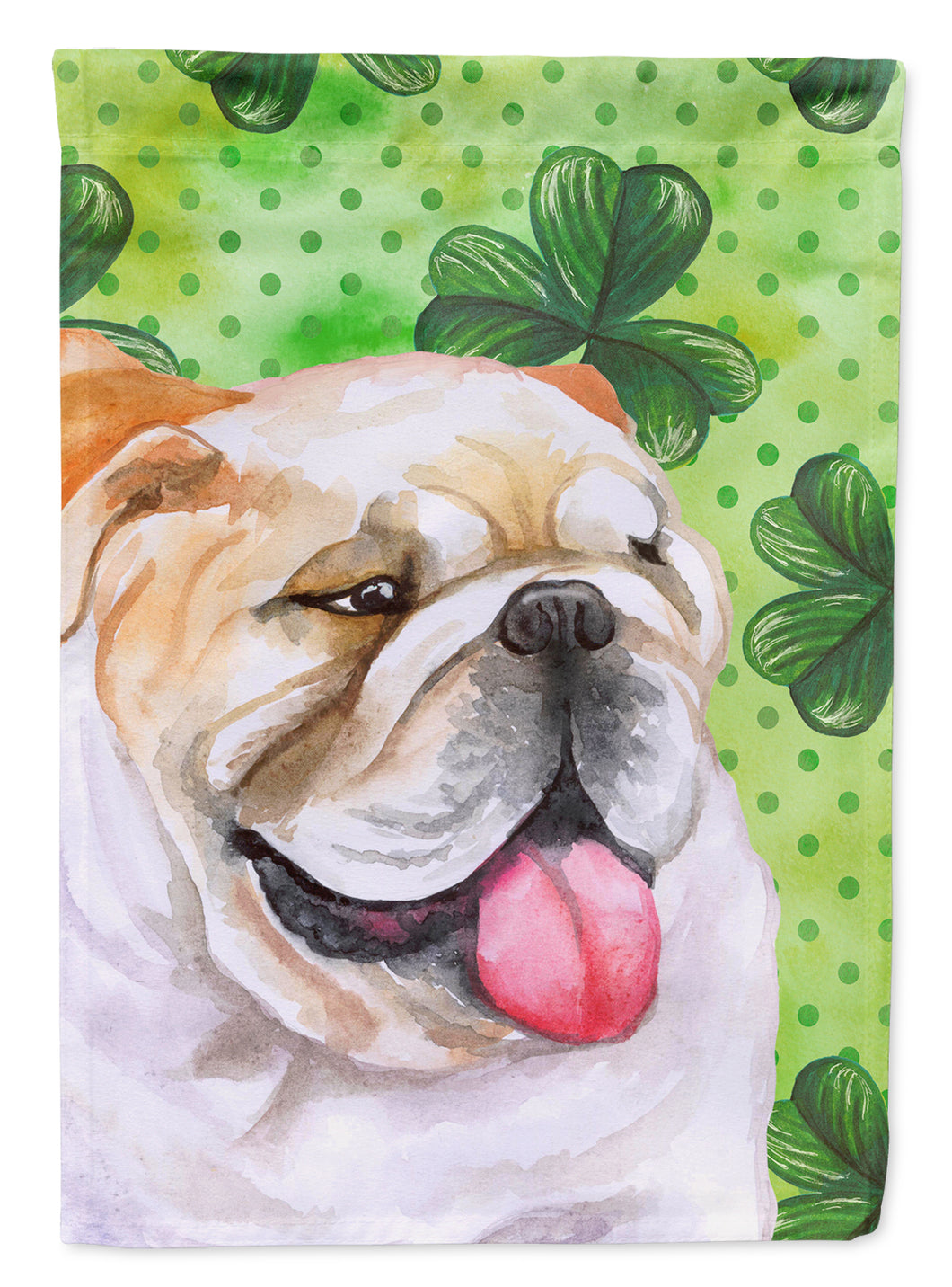 11 x 15 1/2 in. Polyester English Bulldog St Patrick's Garden Flag 2-Sided 2-Ply