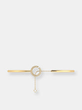 Load image into Gallery viewer, Roundabout Circle Adjustable Diamond Cuff In 14K Yellow Gold Vermeil On Sterling Silver