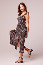 Load image into Gallery viewer, Wish You Were Here Black Floral Midi Dress