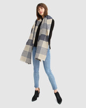 Load image into Gallery viewer, Keystone Plaid Scarf - Navy