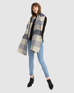 Keystone Plaid Scarf - Navy