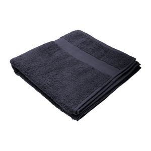 Jassz Premium Heavyweight Plain Bath Towel 28 x 56 inches (Pack of 2) (Navy Blue) (One Size)
