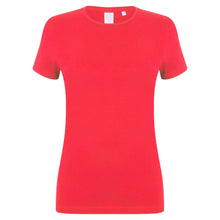 Load image into Gallery viewer, Skinni Fit Womens/Ladies Feel Good Stretch Short Sleeve T-Shirt (Bright Red)