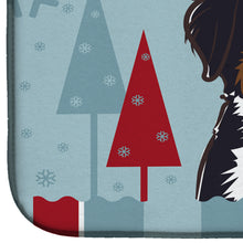Load image into Gallery viewer, 14 in x 21 in Winter Holiday Bernese Mountain Dog Dish Drying Mat