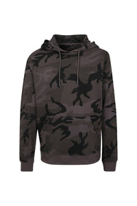 Build Your Brand Unisex Camouflage Print Hoodie (Dark Camo)