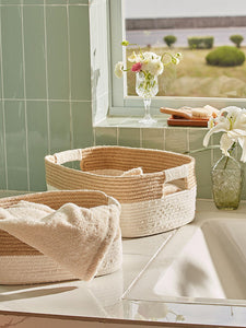 Montrésor White & Linen Cotton Rope Storage Baskets