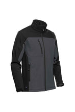 Load image into Gallery viewer, Stormtech Mens Cascades Soft Shell Jacket (Dolphin/Black)