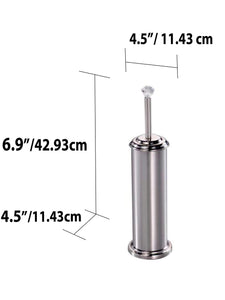 Stainless Steel Toilet Brush Holder with Diamond Top