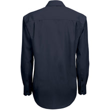Load image into Gallery viewer, B&amp;C Mens Smart Long Sleeve Poplin Shirt / Mens Shirts (Navy Blue)