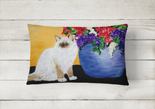 Load image into Gallery viewer, 12 in x 16 in  Outdoor Throw Pillow Cat - Ragdoll Canvas Fabric Decorative Pillow