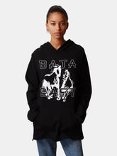 Load image into Gallery viewer, Bi-Level Hoodie with Freedom Horses in Black