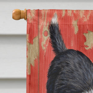 28 x 40 in. Polyester Border Collie Pups Flag Canvas House Size 2-Sided Heavyweight