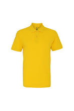Load image into Gallery viewer, Asquith &amp; Fox Mens Plain Short Sleeve Polo Shirt (Sunflower)