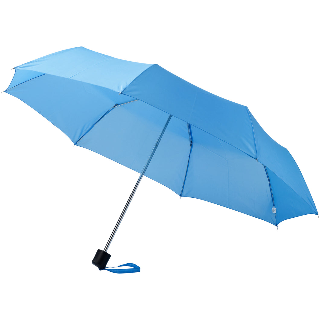 Bullet 21.5in Ida 3-Section Umbrella (Pack of 2) (Blue) (9.4 x 38.2 inches)