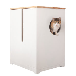 Omega Slide Enclosure Cat Litter Cabinet With Foldable Litter Box