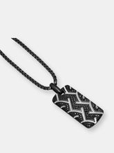 Load image into Gallery viewer, American Muscle Black Rhodium Plated Sterling Silver Tire Tread Black Diamond Tag