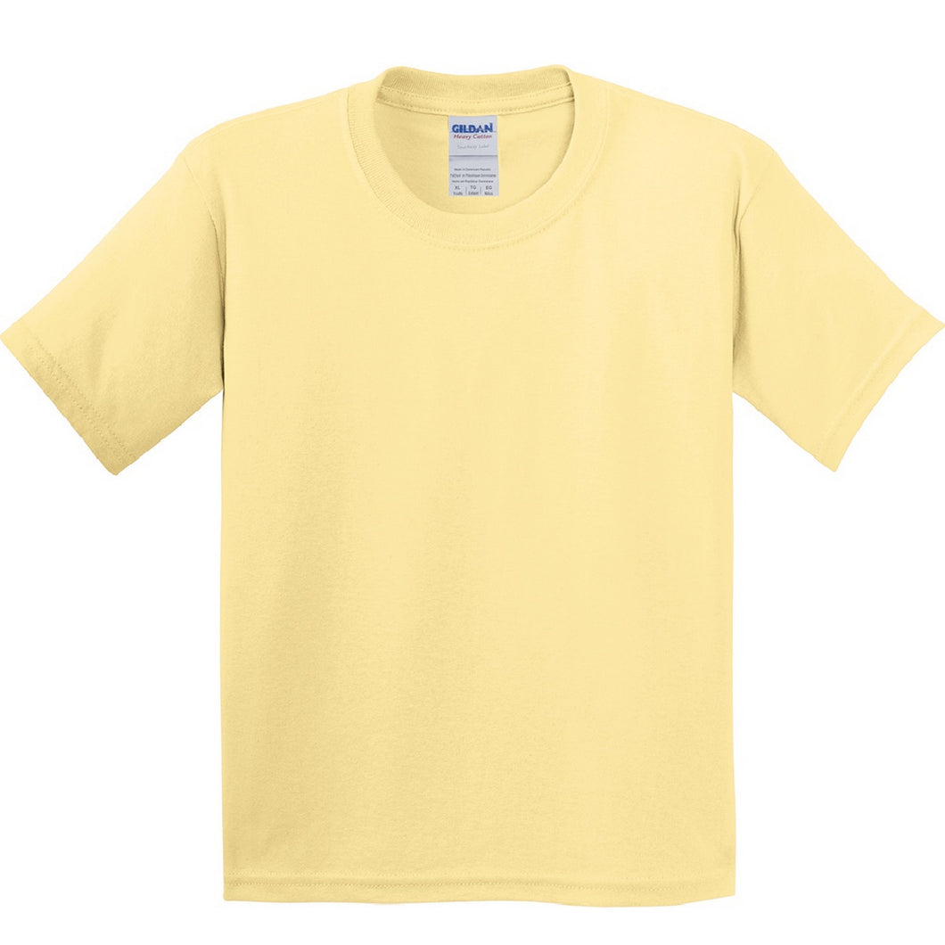 Childrens Unisex Heavy Cotton T-Shirt - Yellow Haze