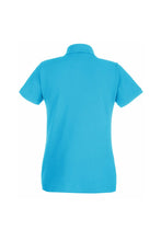 Load image into Gallery viewer, Womens/Ladies Fitted Short Sleeve Casual Polo Shirt (Cyan)