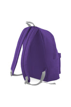 Load image into Gallery viewer, Rucksack Childrens Junior Big Boys Fashion School Backpack Bag - Purple/Light Grey