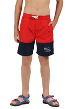 Load image into Gallery viewer, Childrens/Boys Shaul II Swim Shorts - Pepper/Navy