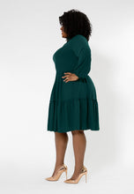 Load image into Gallery viewer, Olive Boho Jersey Tiered Dress