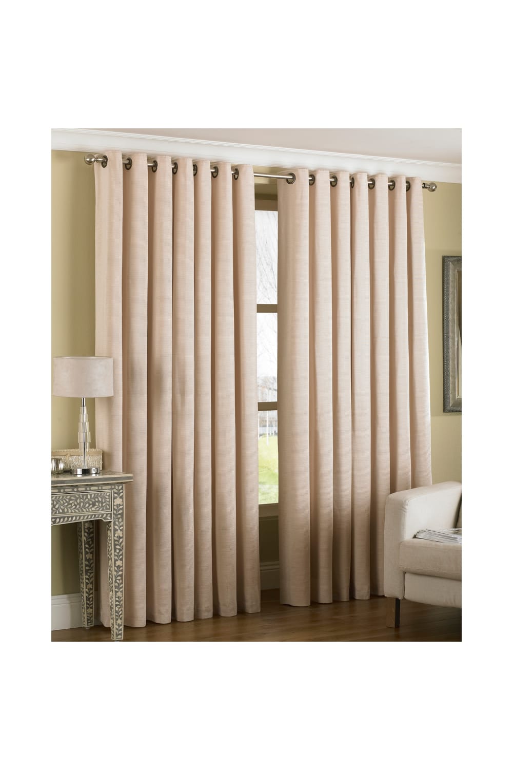 Riva Home Amari Ringtop Curtains (Ivory) (90 x 90 inch)