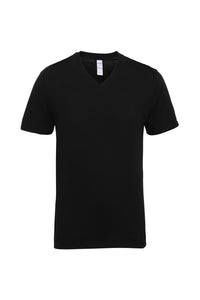 Gildan Adults Unisex Short Sleeve Premium Cotton V-Neck T-Shirt (Black)