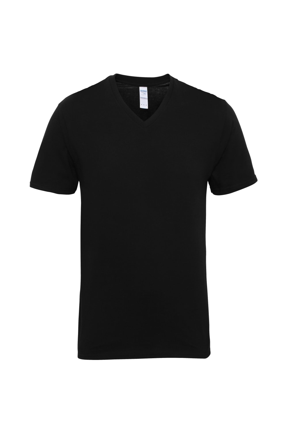 Gildan Adults Unisex Short Sleeve Premium Cotton V-Neck T-Shirt (Black)