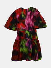 Load image into Gallery viewer, Carolina Herrera Women&#39;s Black/Multi Drop Pleat Slv Dress with Ruffle - 4