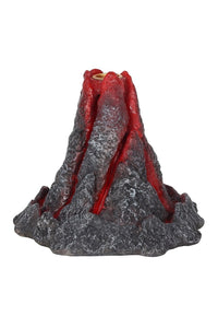 Something Different Volcano Backflow Incense Burner (Silver/Red) (One Size)