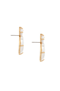 Edge Of Water Double Pearl 18k Gold Plated Earrings