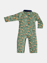 Load image into Gallery viewer, Green Fox Collared Romper
