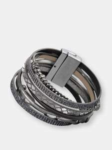 Brink Chain Link Leather Bracelet