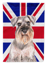 Load image into Gallery viewer, Schnauzer with English Union Jack British Flag Garden Flag 2-Sided 2-Ply - KJ1165GF