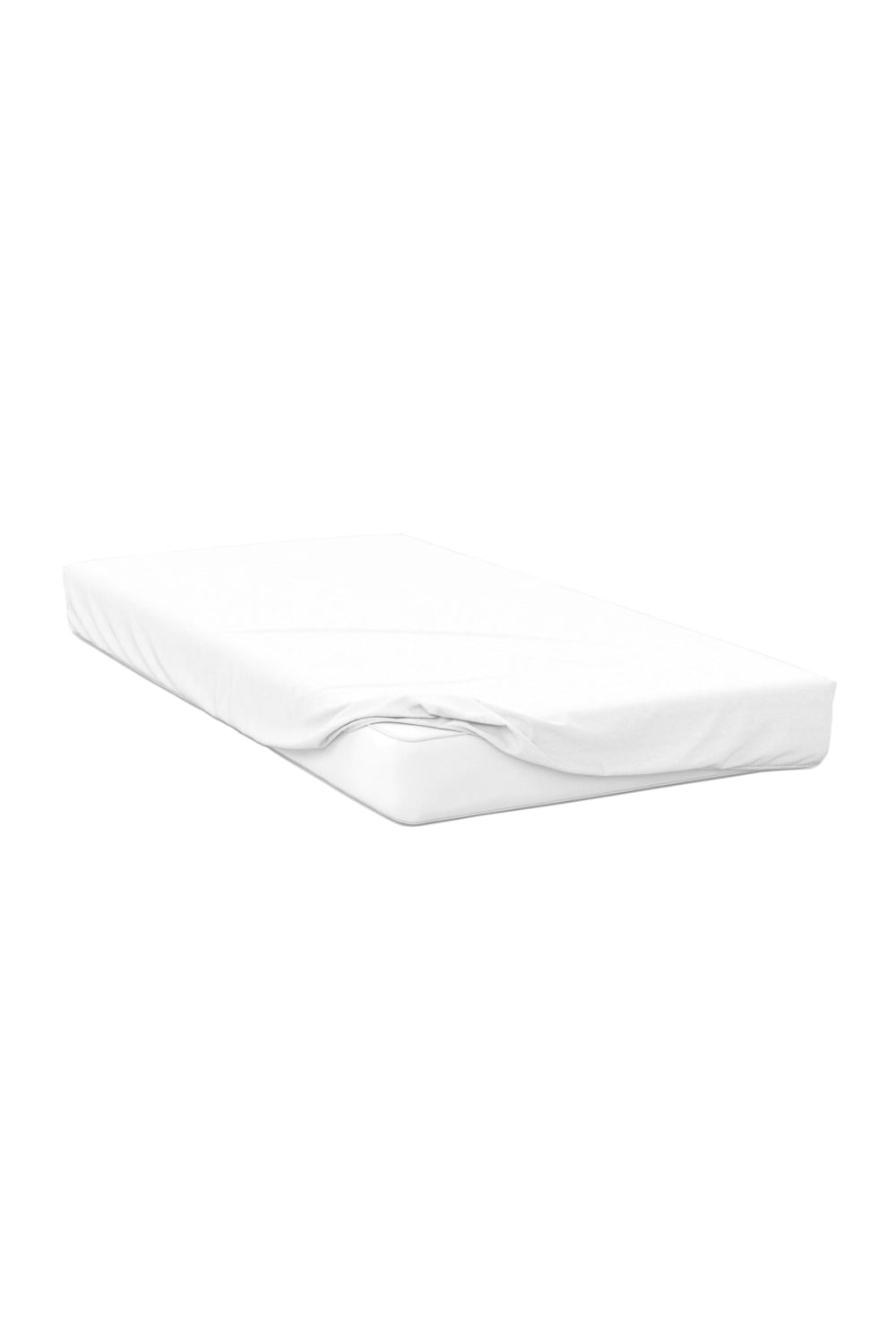 Belledorm Jersey Cotton Deep Fitted Sheet (White) (Crib)