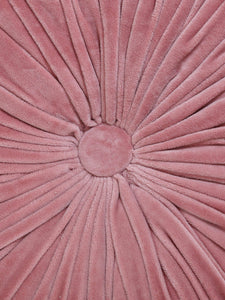 Velvet Round Cushion, Blush- 16 Inch