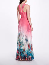 Load image into Gallery viewer, Halter Ombre Floral Gown - Pink