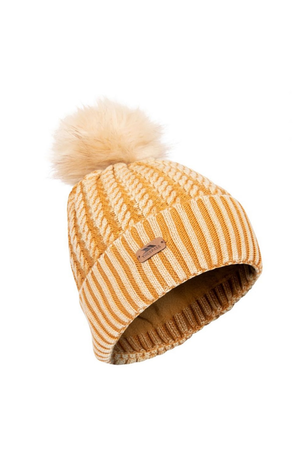 Womens/Ladies Faded Knitted Hat - Sandstone